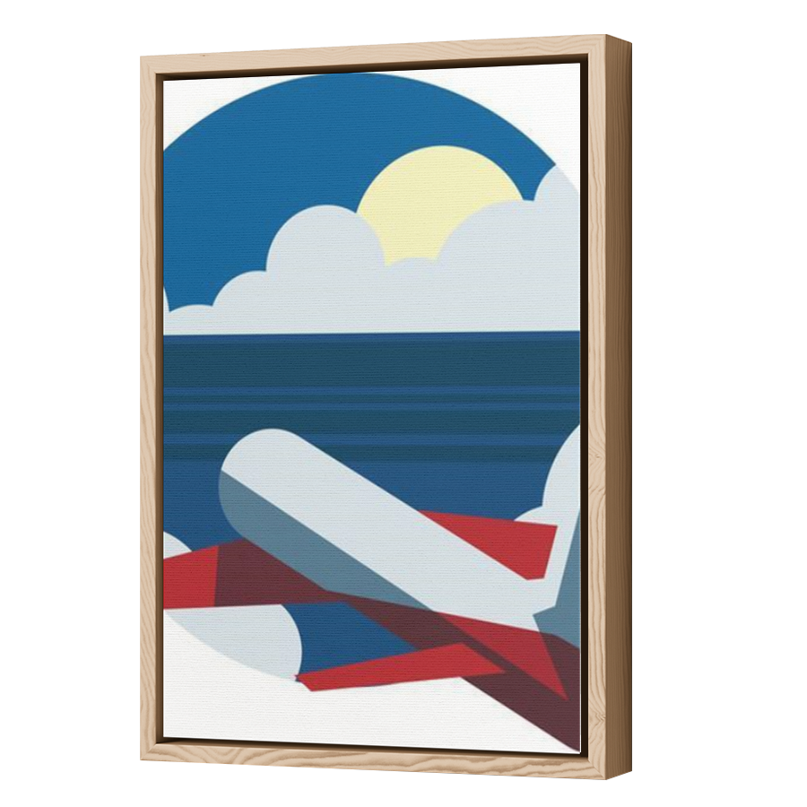 Thumbnail for Canvas - Wood Grain Floating Frame