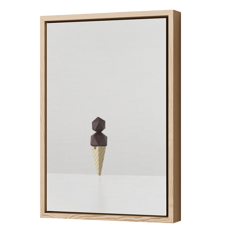 Thumbnail for Canvas - Wood Grain Floating Frame