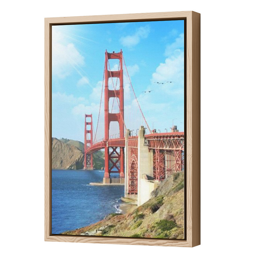Thumbnail for Canvas - Wood Grain Floating Frame