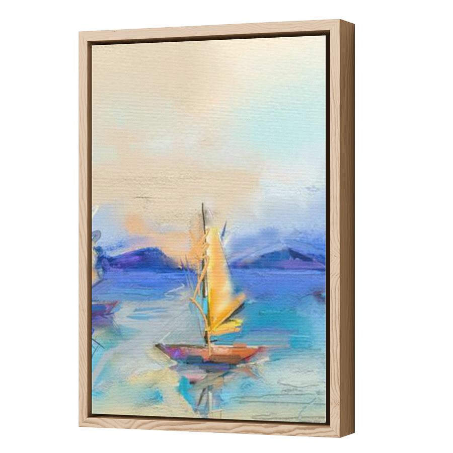 Thumbnail for Canvas - Wood Grain Floating Frame