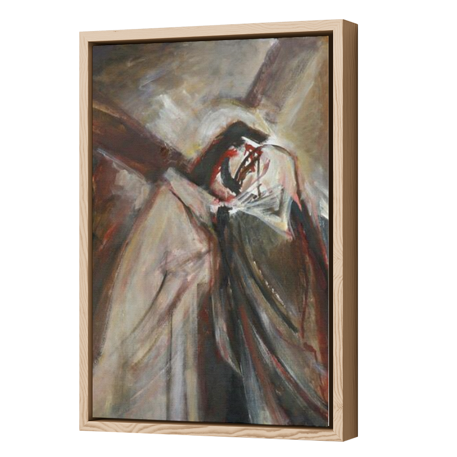Thumbnail for Canvas - Wood Grain Floating Frame