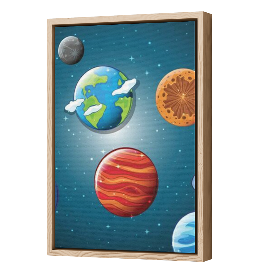 Thumbnail for Canvas - Wood Grain Floating Frame