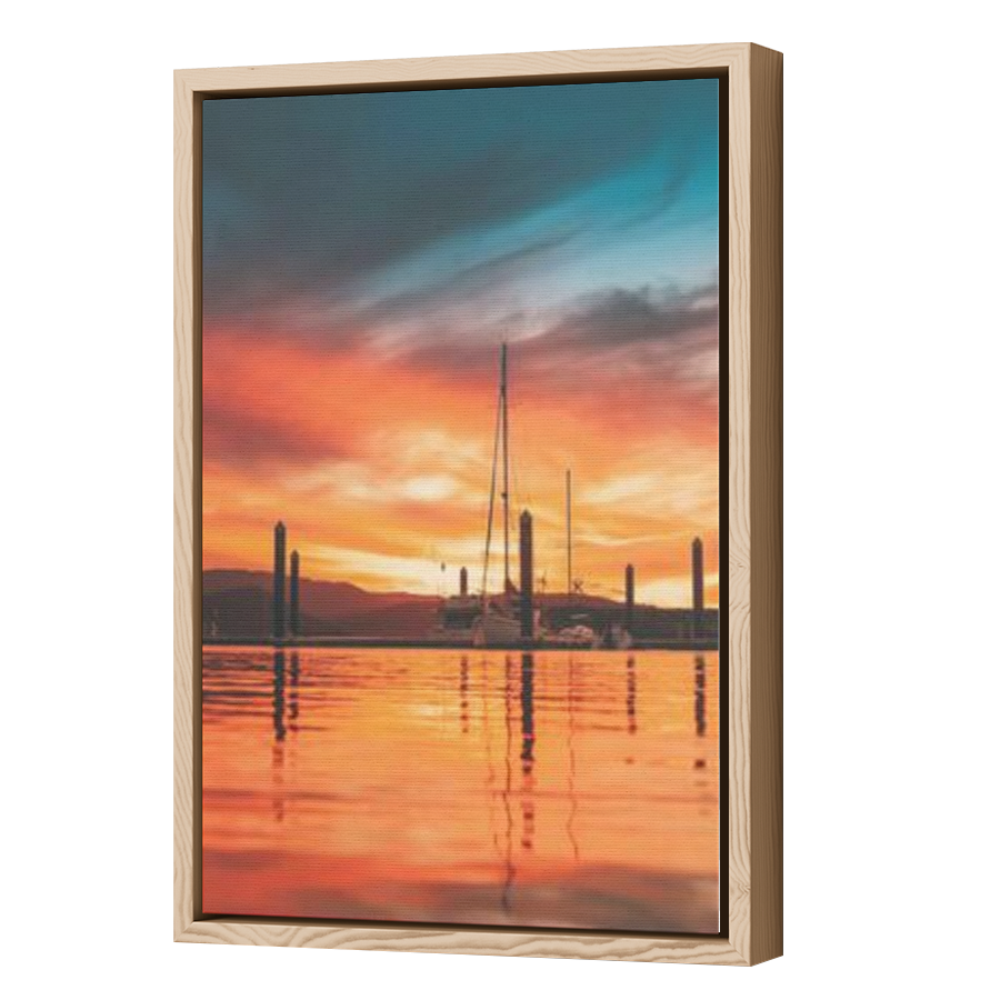 Thumbnail for Canvas - Wood Grain Floating Frame