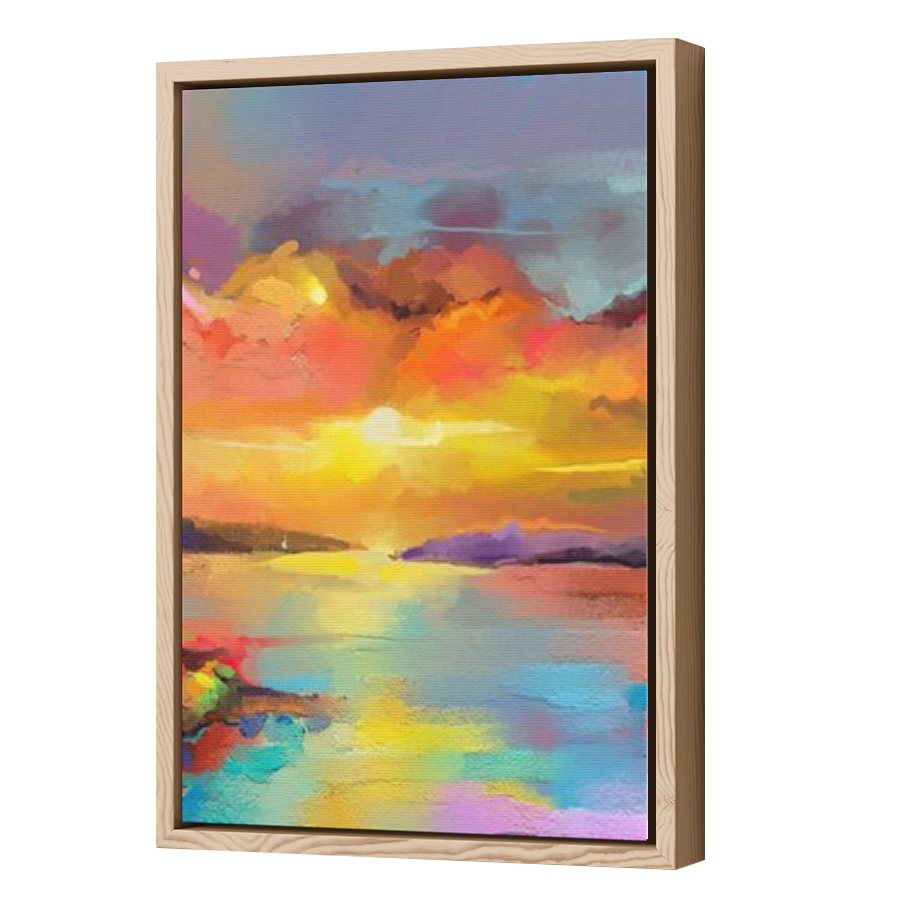 Thumbnail for Canvas - Wood Grain Floating Frame