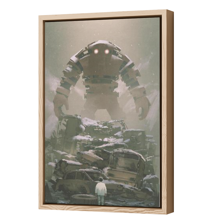 Thumbnail for Canvas - Wood Grain Floating Frame