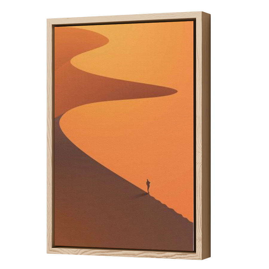 Thumbnail for Canvas - Wood Grain Floating Frame