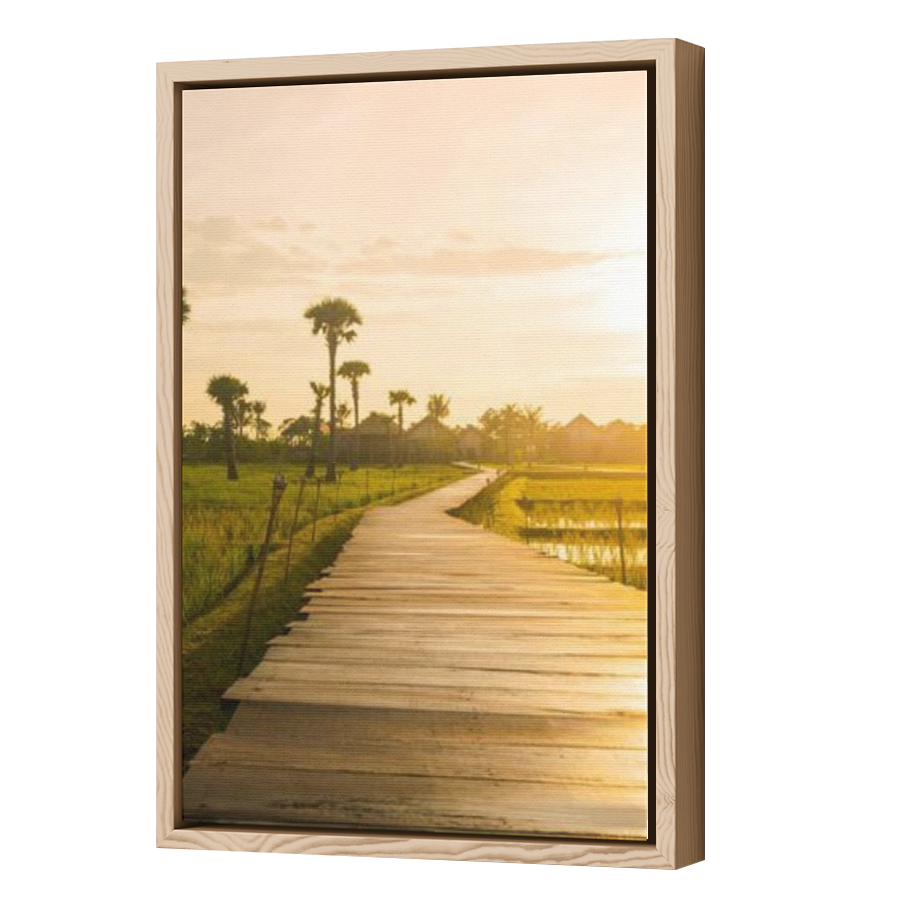 Thumbnail for Canvas - Wood Grain Floating Frame