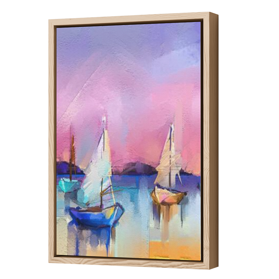 Thumbnail for Canvas - Wood Grain Floating Frame