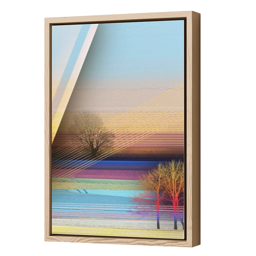 Thumbnail for Canvas - Wood Grain Floating Frame