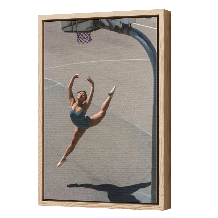 Thumbnail for Canvas - Wood Grain Floating Frame