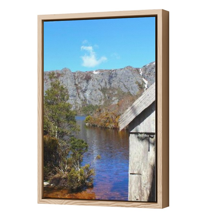 Thumbnail for Canvas - Wood Grain Floating Frame