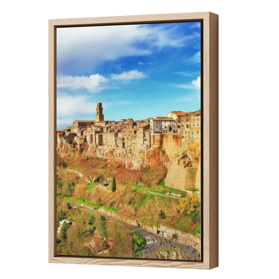 Thumbnail for Canvas - Wood Grain Floating Frame