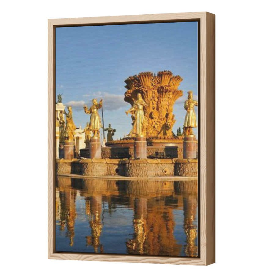 Thumbnail for Canvas - Wood Grain Floating Frame