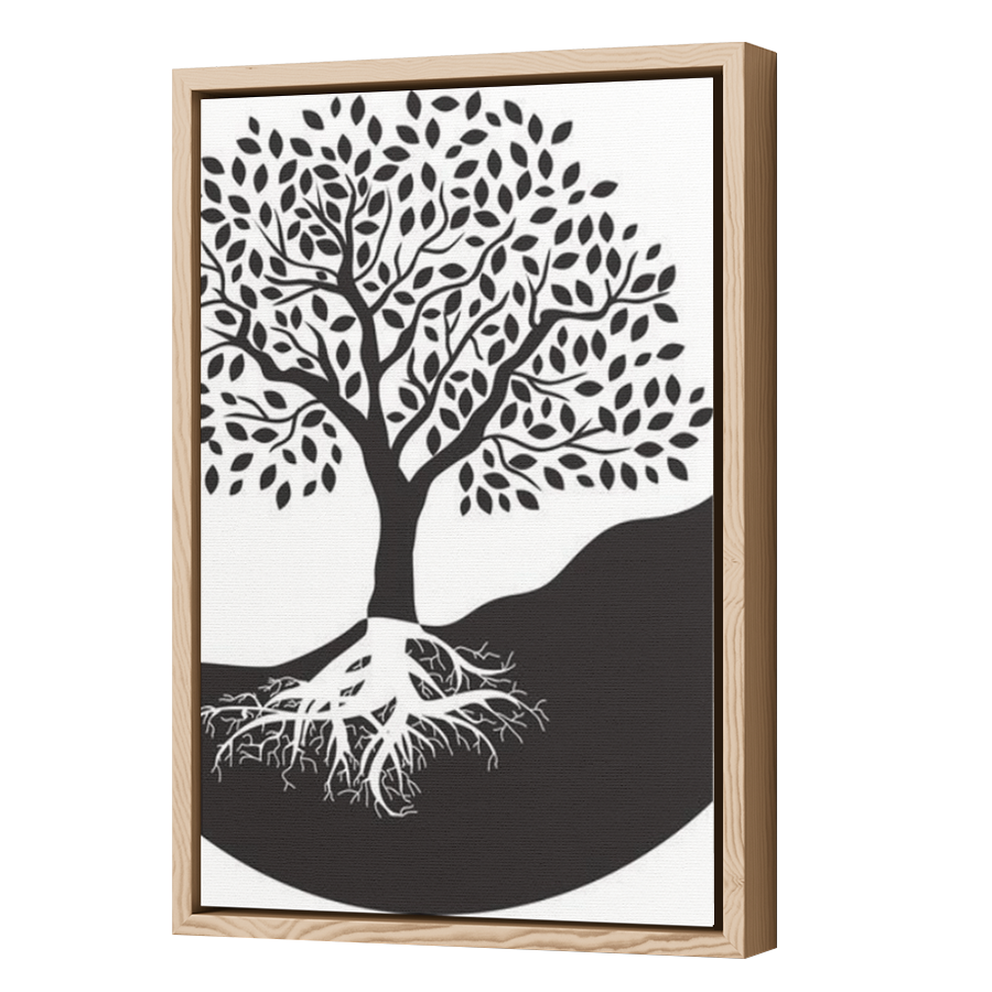 Thumbnail for Canvas - Wood Grain Floating Frame