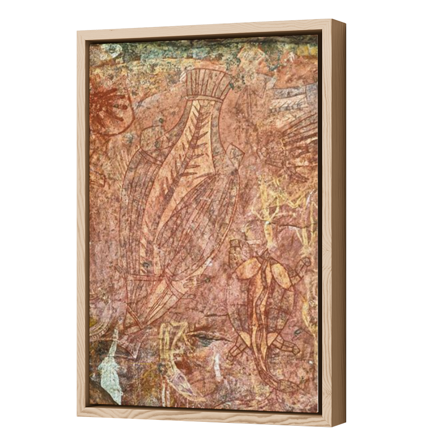 Thumbnail for Canvas - Wood Grain Floating Frame