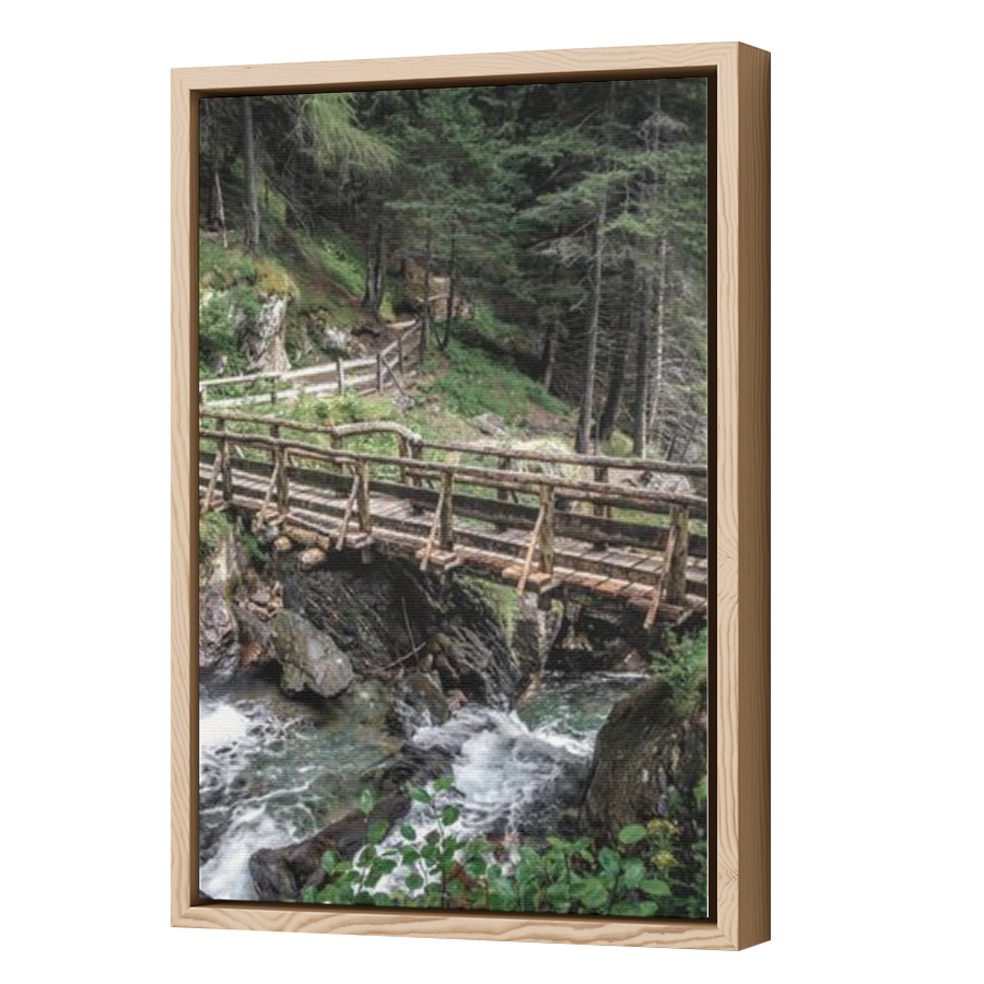 Thumbnail for Canvas - Wood Grain Floating Frame