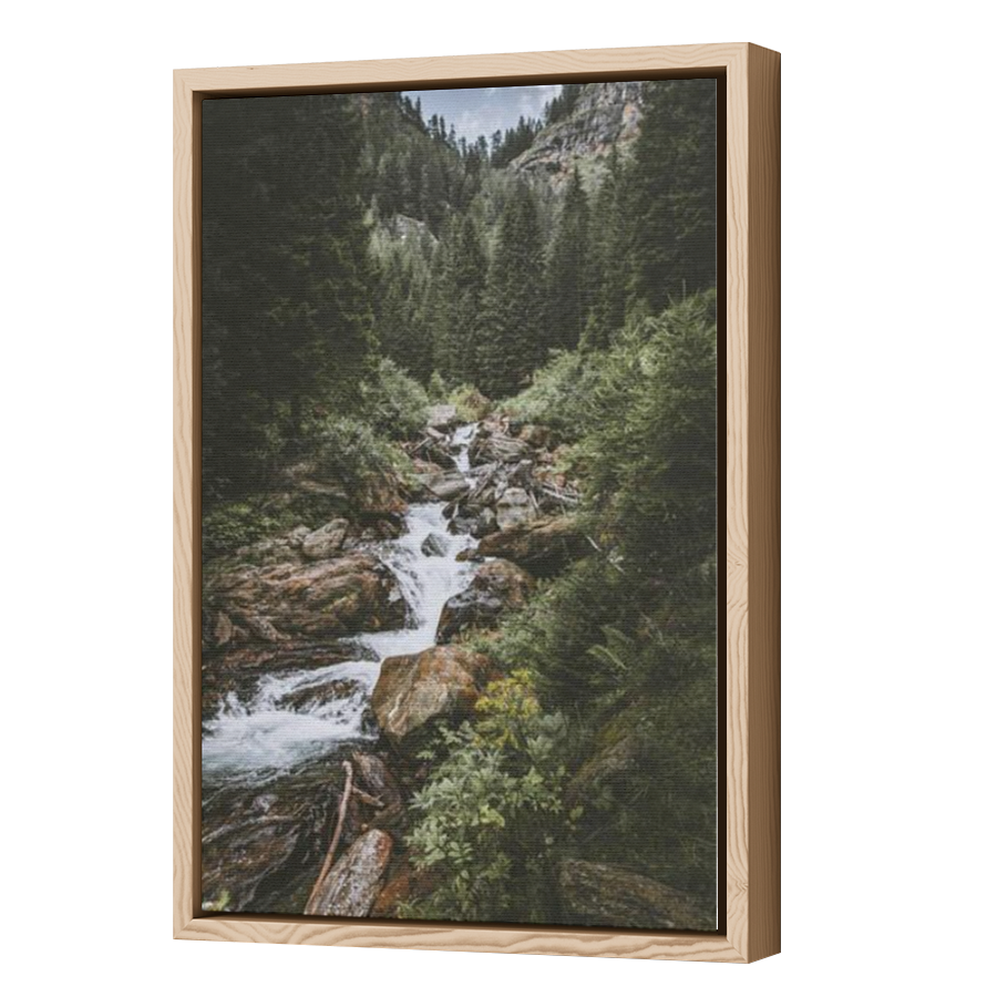 Thumbnail for Canvas - Wood Grain Floating Frame