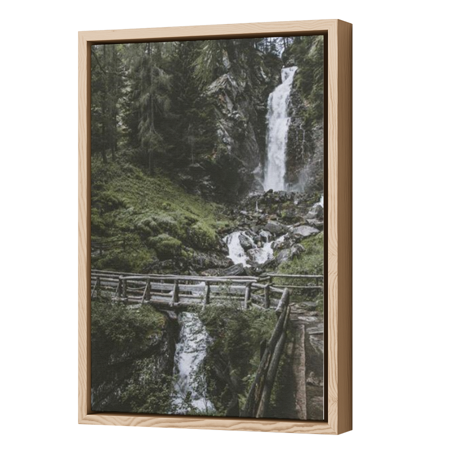 Thumbnail for Canvas - Wood Grain Floating Frame