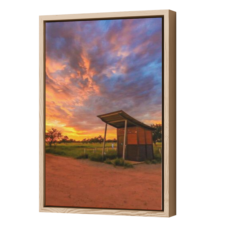 Thumbnail for Canvas - Wood Grain Floating Frame