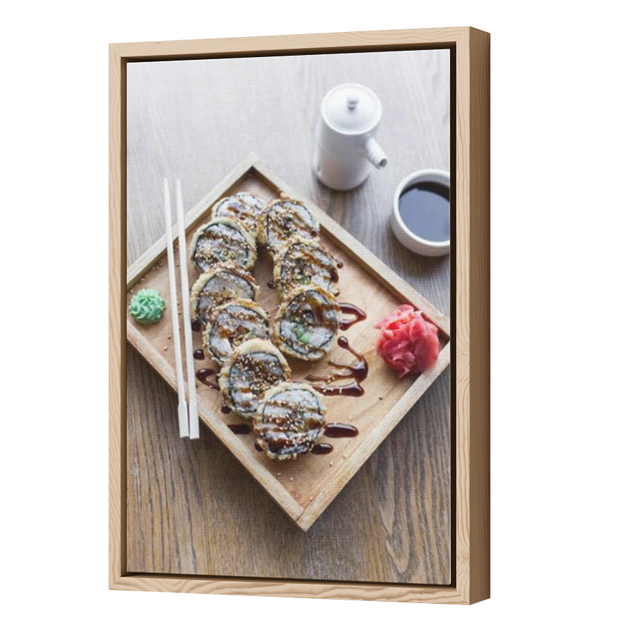 Thumbnail for Canvas - Wood Grain Floating Frame