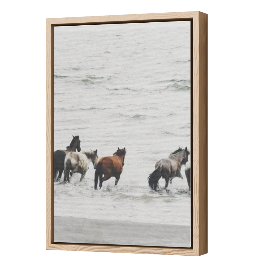 Thumbnail for Canvas - Wood Grain Floating Frame