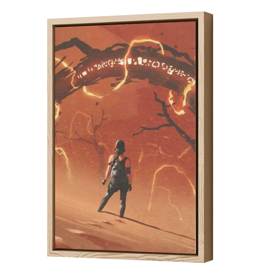 Thumbnail for Canvas - Wood Grain Floating Frame