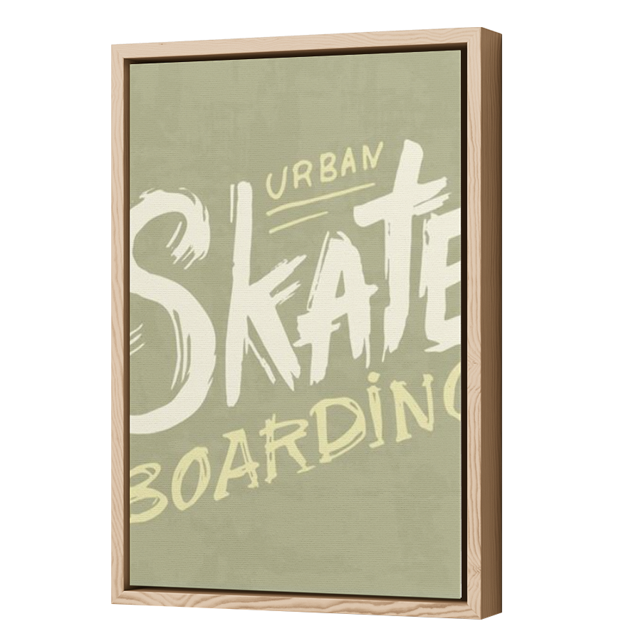 Thumbnail for Canvas - Wood Grain Floating Frame