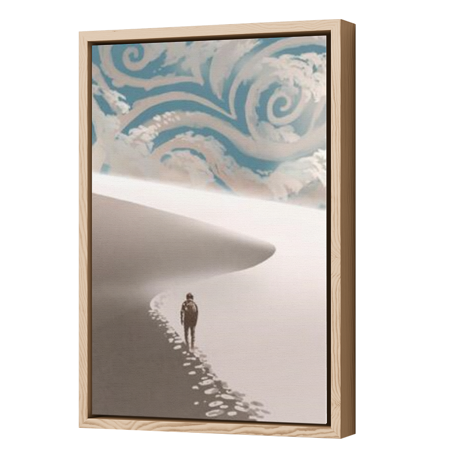 Thumbnail for Canvas - Wood Grain Floating Frame