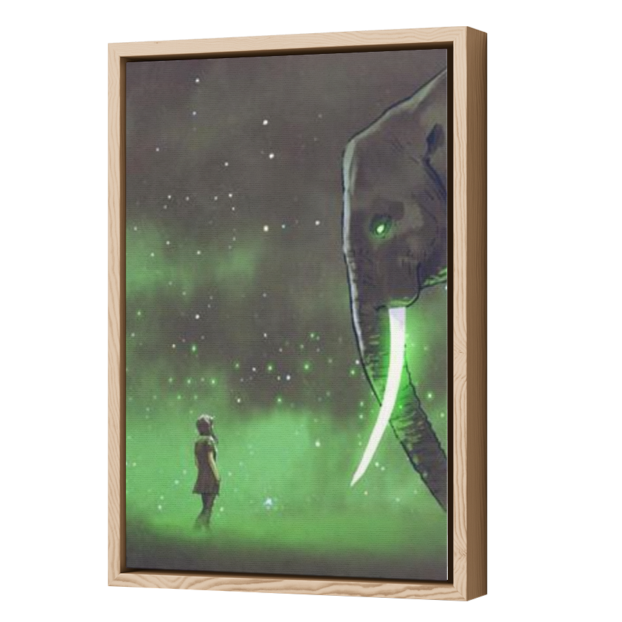 Thumbnail for Canvas - Wood Grain Floating Frame