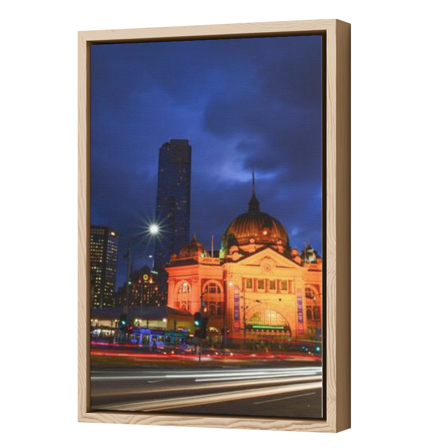 Thumbnail for Canvas - Wood Grain Floating Frame