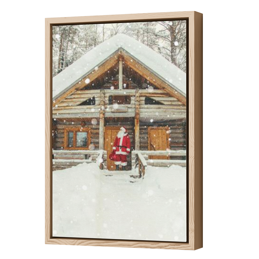 Thumbnail for Canvas - Wood Grain Floating Frame