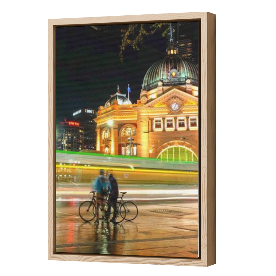 Thumbnail for Canvas - Wood Grain Floating Frame