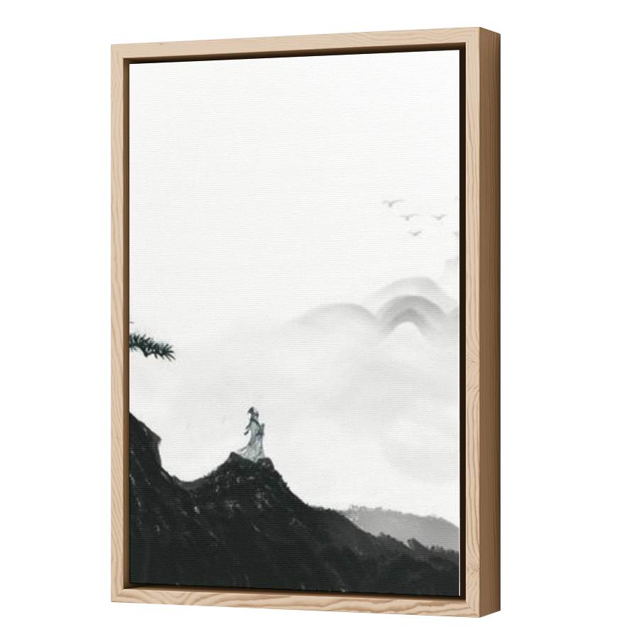 Thumbnail for Canvas - Wood Grain Floating Frame