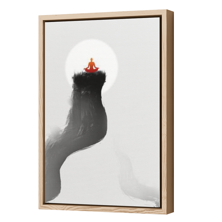 Thumbnail for Canvas - Wood Grain Floating Frame
