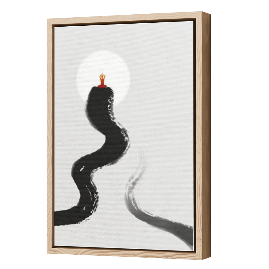 Thumbnail for Canvas - Wood Grain Floating Frame