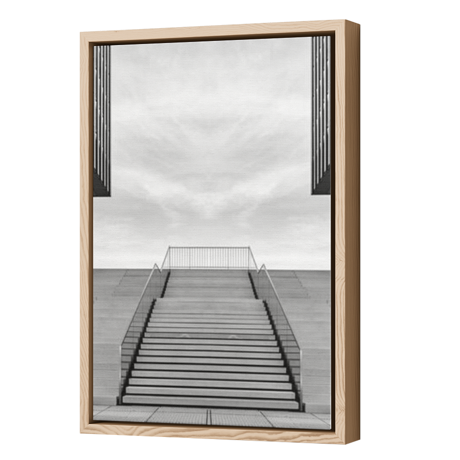 Thumbnail for Canvas - Wood Grain Floating Frame