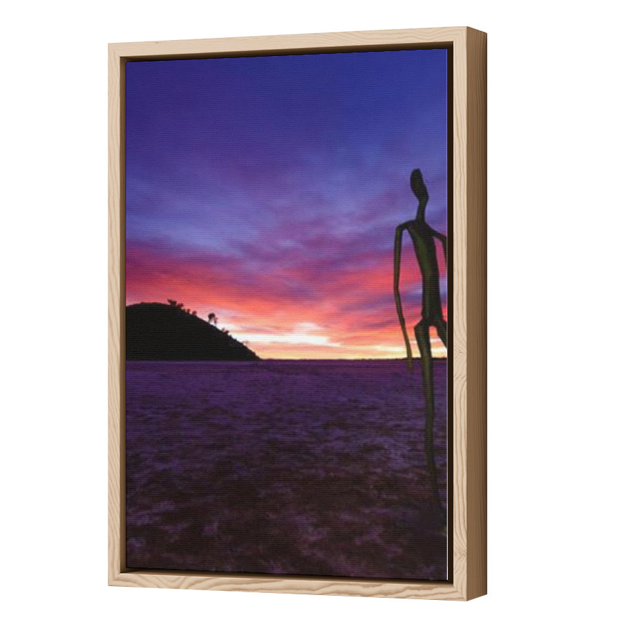 Thumbnail for Canvas - Wood Grain Floating Frame