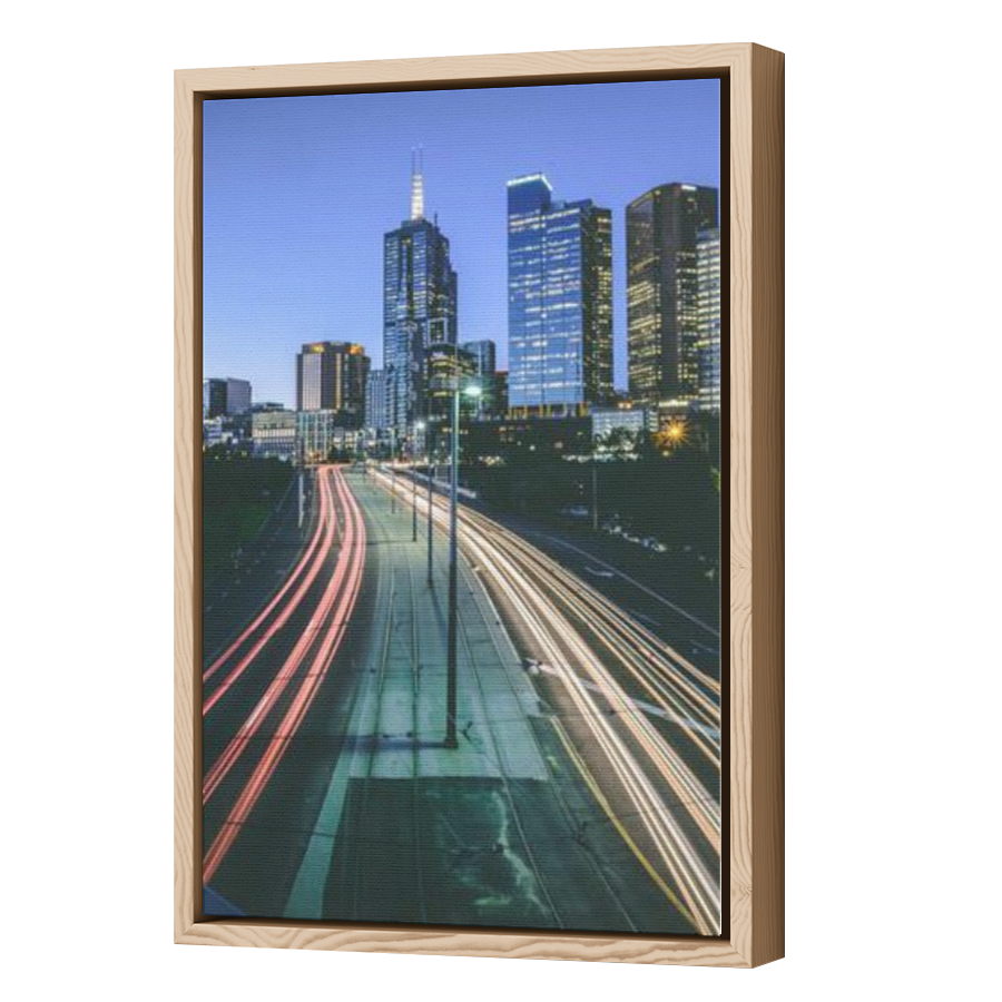 Thumbnail for Canvas - Wood Grain Floating Frame