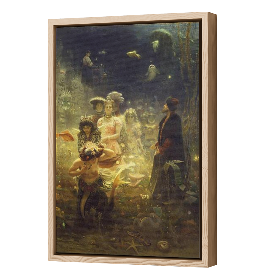 Thumbnail for Canvas - Wood Grain Floating Frame
