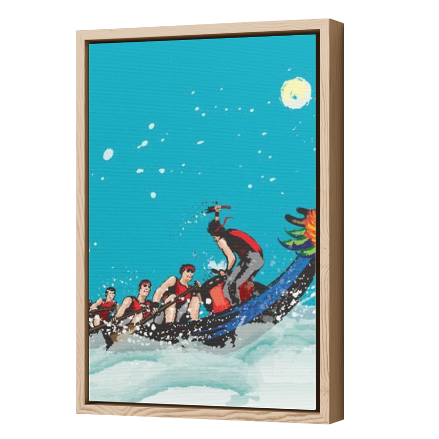 Thumbnail for Canvas - Wood Grain Floating Frame