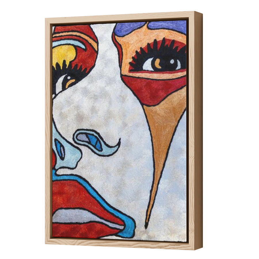 Thumbnail for Canvas - Wood Grain Floating Frame
