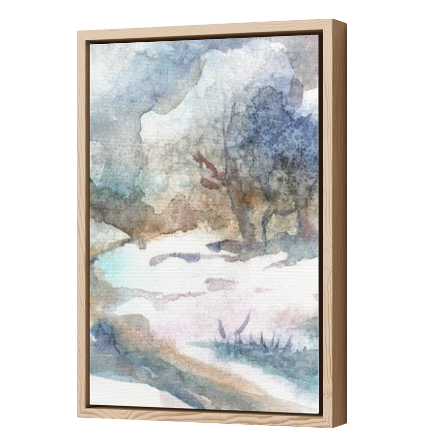Thumbnail for Canvas - Wood Grain Floating Frame