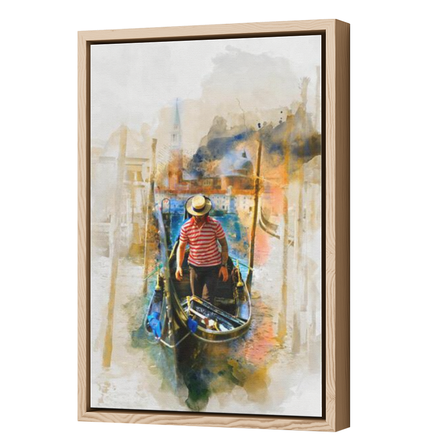 Thumbnail for Canvas - Wood Grain Floating Frame