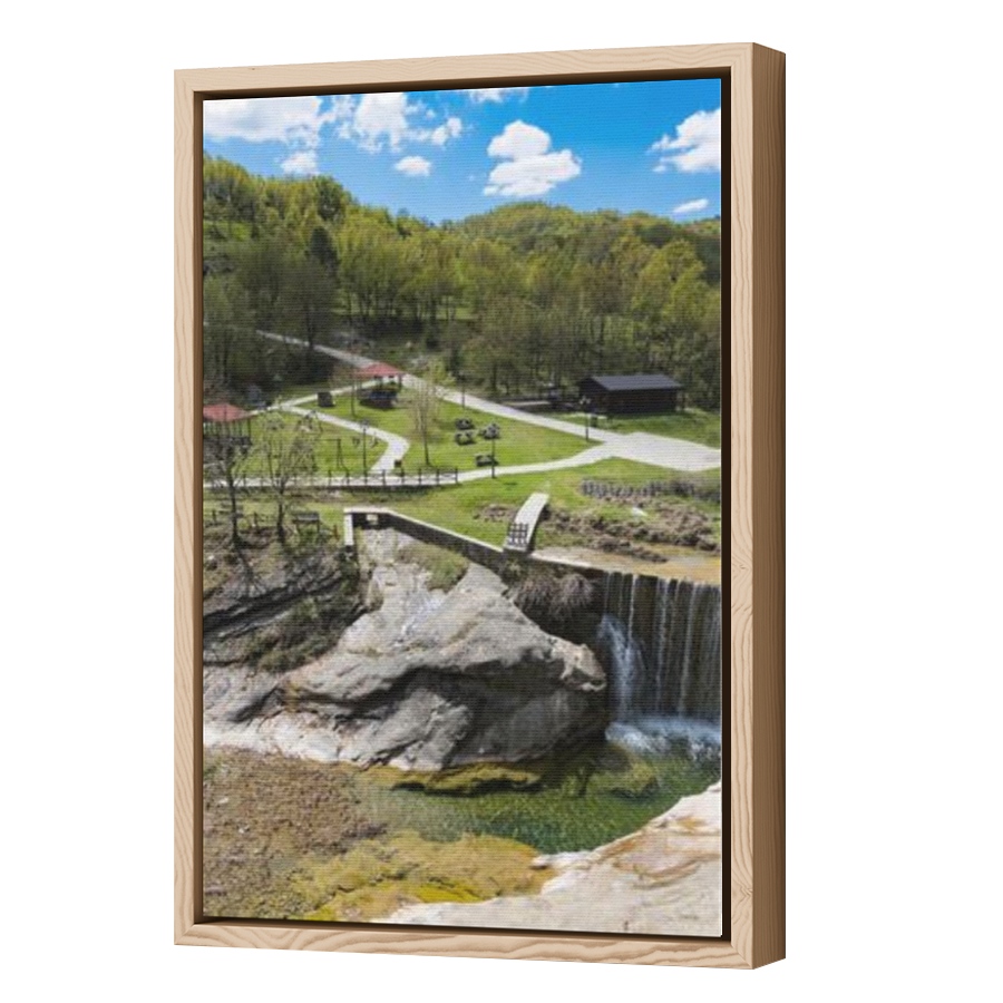 Thumbnail for Canvas - Wood Grain Floating Frame