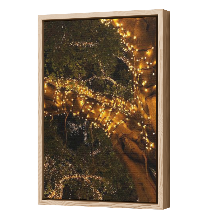 Thumbnail for Canvas - Wood Grain Floating Frame