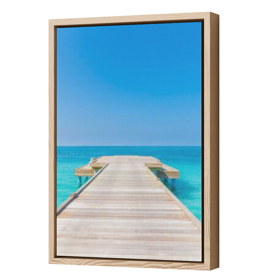 Thumbnail for Canvas - Wood Grain Floating Frame
