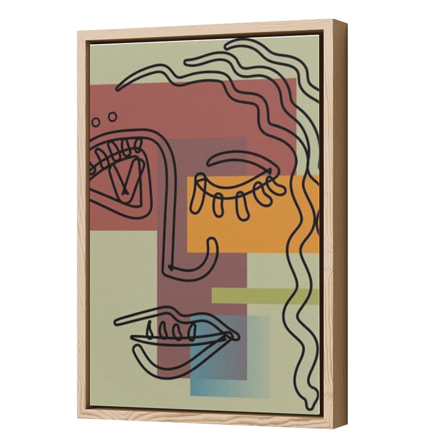 Thumbnail for Canvas - Wood Grain Floating Frame