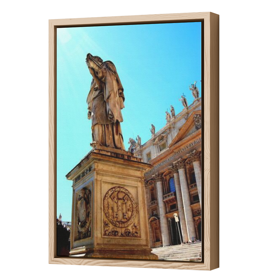 Thumbnail for Canvas - Wood Grain Floating Frame
