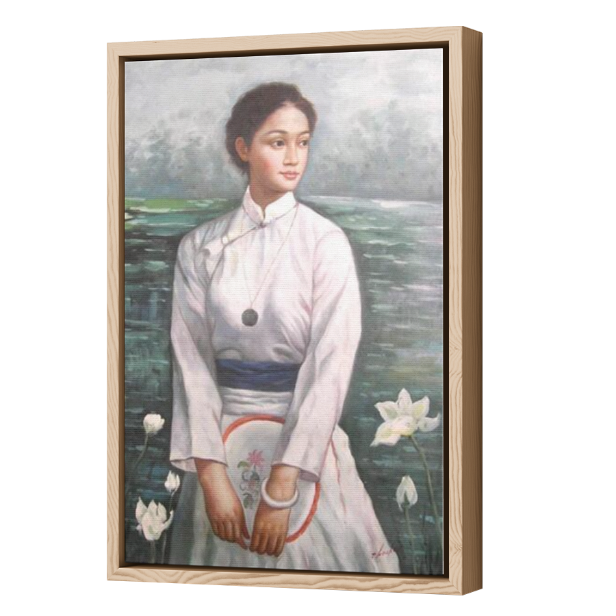 Thumbnail for Canvas - Wood Grain Floating Frame