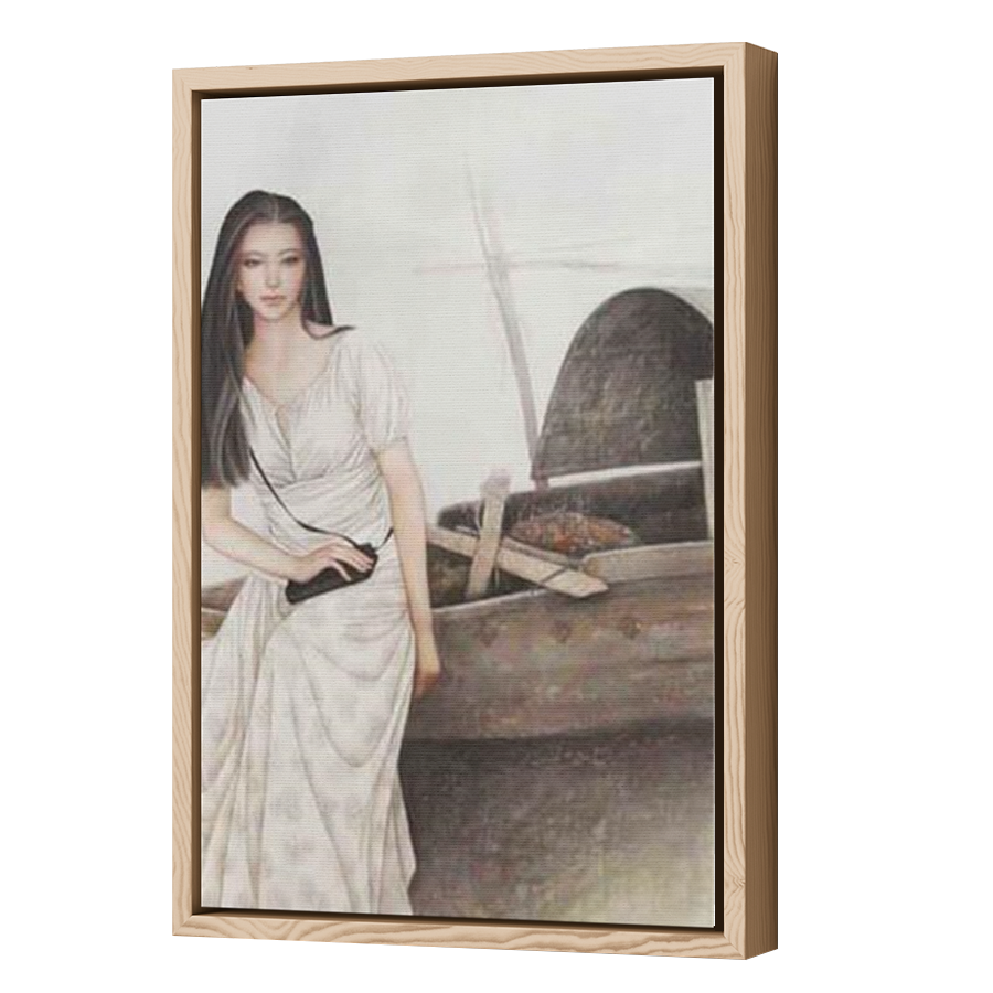 Thumbnail for Canvas - Wood Grain Floating Frame
